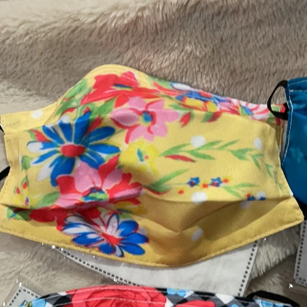 New set/3 floral face masks
